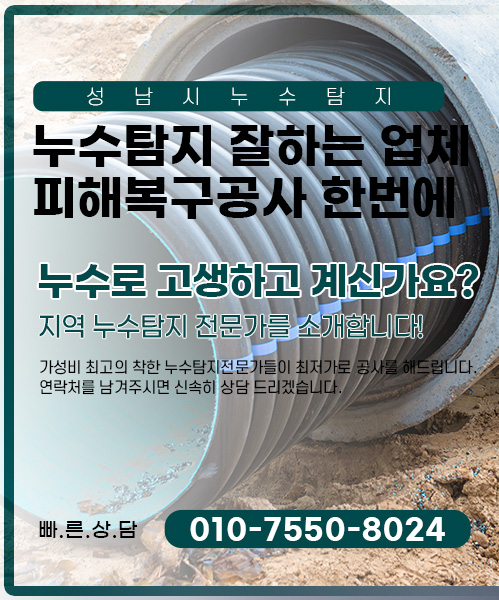 누수탐지 잘하는 업체 피해복구공사 한번에 모바일 비주얼 0